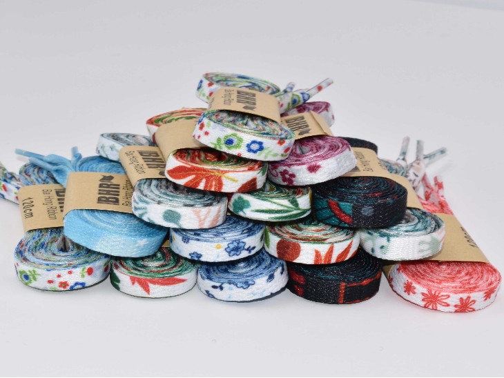 扁平彩色印刷鞋帶