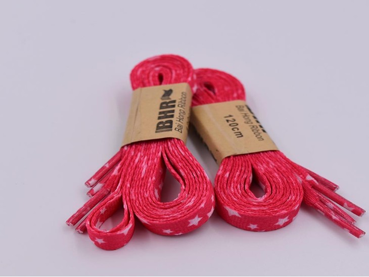 扁平滌綸星星印刷鞋帶