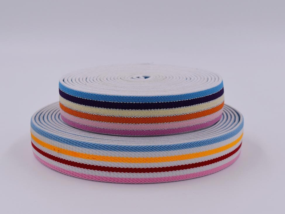 鞋用滌綸彩條松緊 鞋用滌綸彩條松緊