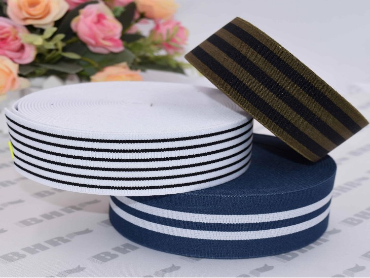 鞋口滌綸條紋松緊