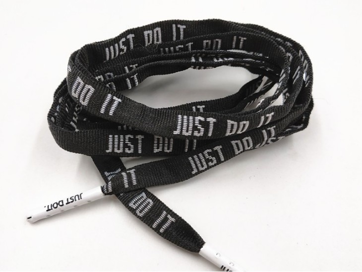 黑色金屬頭提字鞋帶