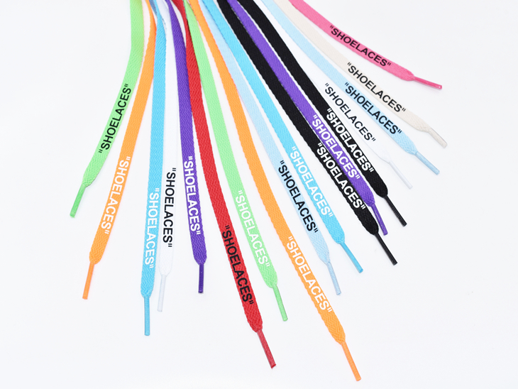 彩色扁平燙印鞋帶