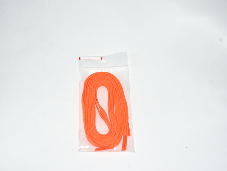 橙色獨立包裝扁平鞋帶